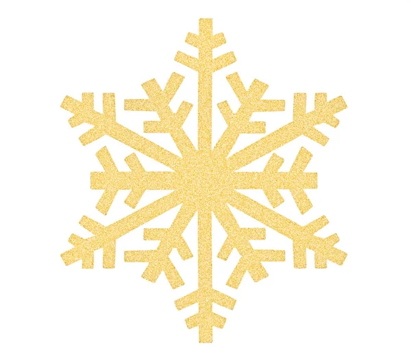Icono de copo de nieve amarillo — Foto de Stock