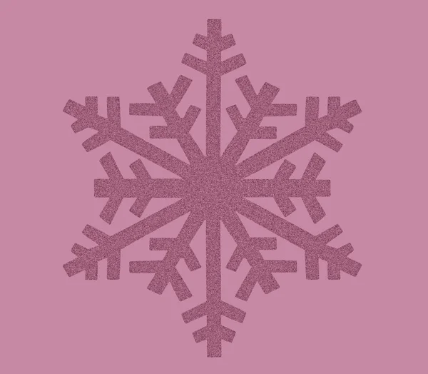 Paarse Snowflake pictogram — Stockfoto