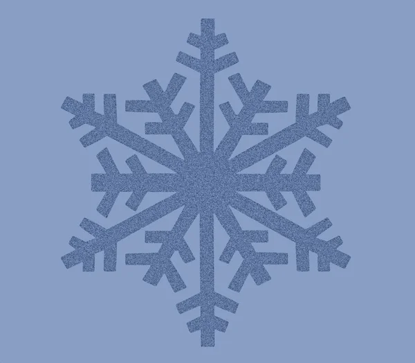 青い雪の結晶アイコン — ストック写真