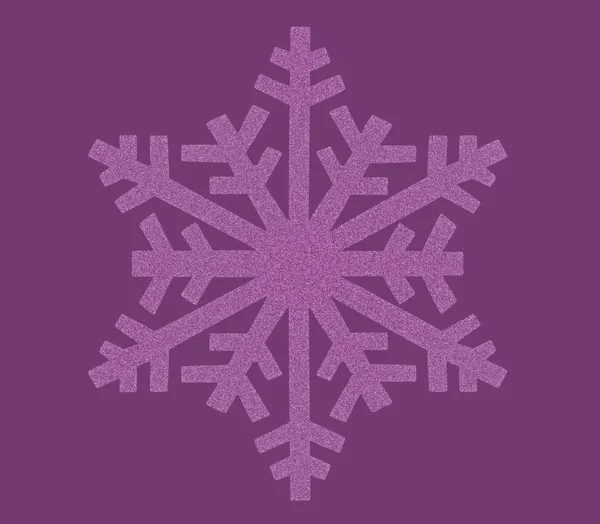 Paarse Snowflake pictogram — Stockfoto