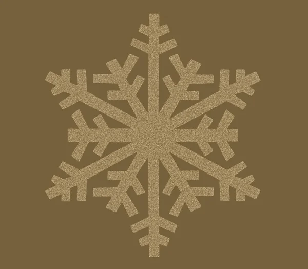 Icono de copo de nieve marrón — Foto de Stock