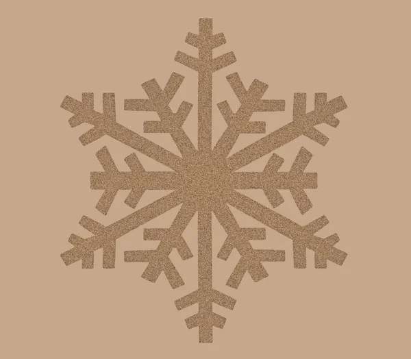 Brown Snowflake icon — Stock Photo, Image