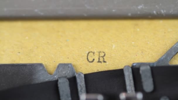 " CRIMINAL CASE " written on a old typewriter — Stock Video