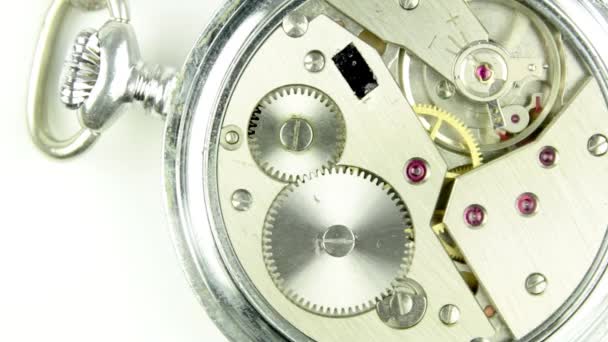 Kapesní hodinky a v rámci našeho mechanika — Stock video