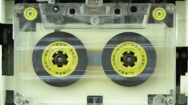 Old audio cassette — Stock Video