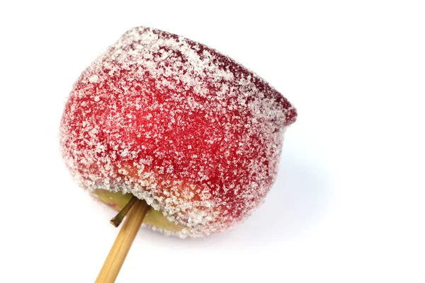 Mela candita ricoperta di zucchero semolato — Foto Stock
