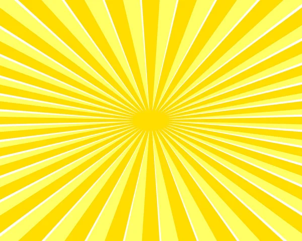 黄色の光線の背景 — ストックベクタ