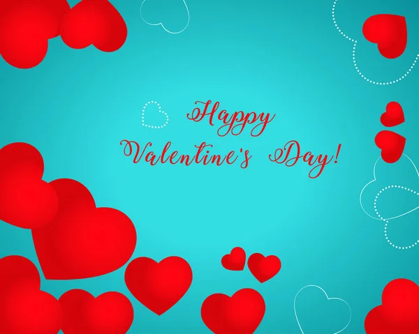 Šťastný Valentines den, karta — Stockový vektor