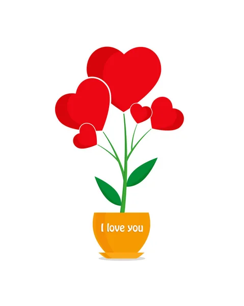 Valentinky den, květinové srdce — Stockový vektor