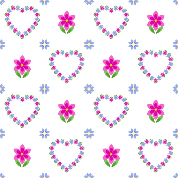 Valentines day seamless pattern — Stock Vector