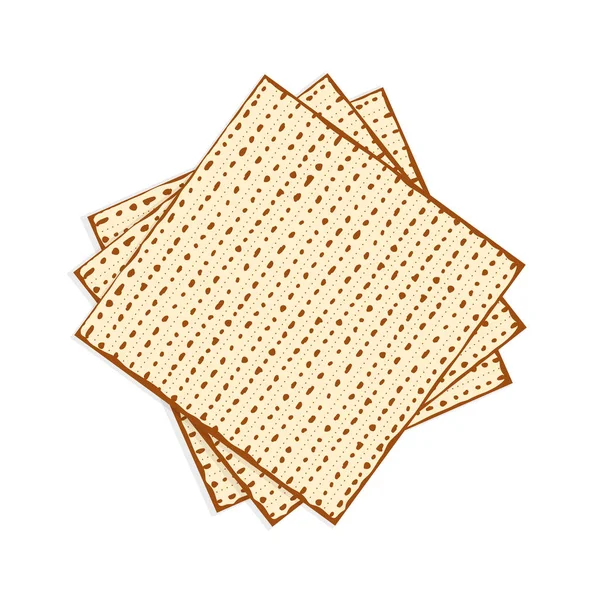 Matzá pascual, pan sin levadura — Vector de stock