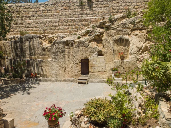 O túmulo do jardim, túmulo de rocha em Jerusalém, Israel — Fotografia de Stock