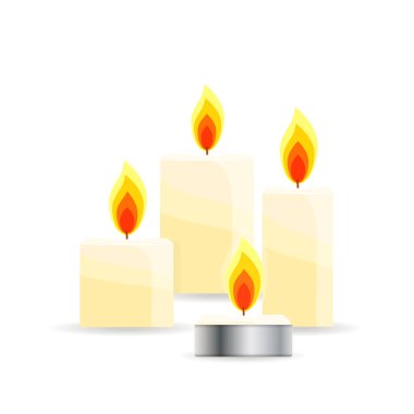 Yanan mumlar, anıt mumlar.