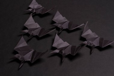 Cadılar Bayramı arka plan. Siyah arka plan. Siyah yarasa