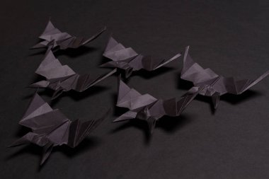 Cadılar Bayramı arka plan. Siyah arka plan. Siyah yarasa