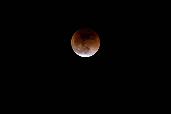 Lună, Eclipsa totală de Lună, Rusia 31 Jan 2017 — Fotografie, imagine de stoc