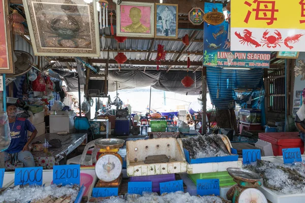 Phuket Thailand Março 2020 Mercado Frutos Mar Rua — Fotografia de Stock