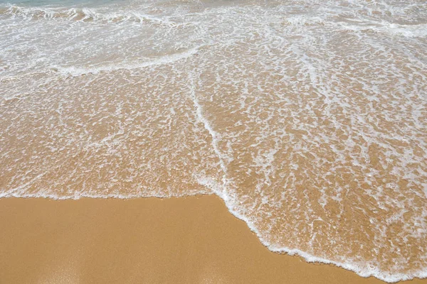 Plage Sable Vague Vue Sur Dessus — Photo