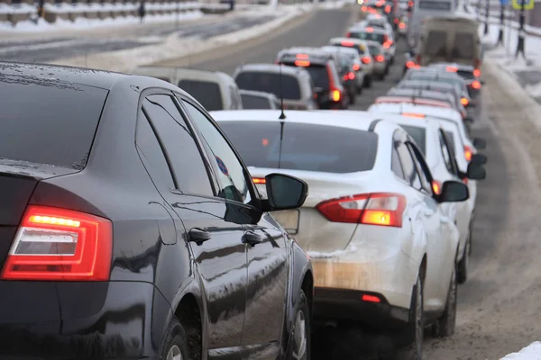 Machines City Traffic Jam Stock Photo