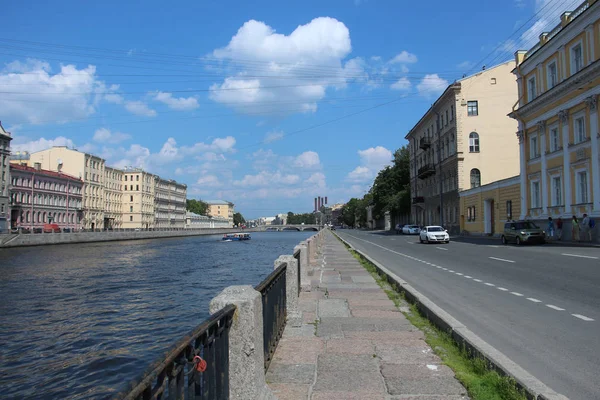 Russia Petersburg Embankment Fontanka River — Stock Photo, Image