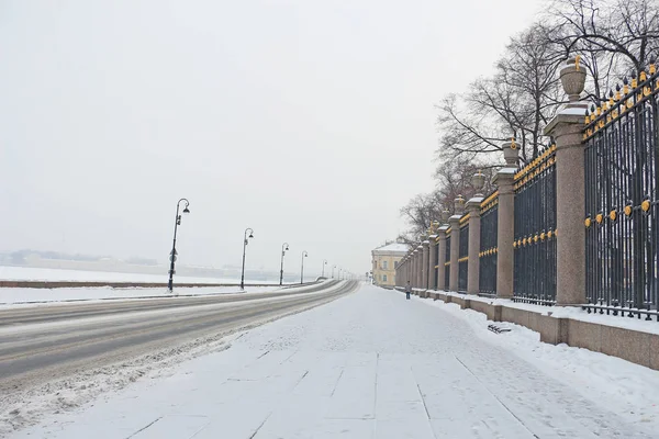Russia, St. Petersburg, Summer Garden fencing in winter
