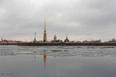 Rusya, St. Petersburg, Peter ve Paul Fortress kışın