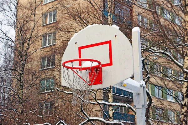 Basketball Basket Blizzard — Stock Photo, Image