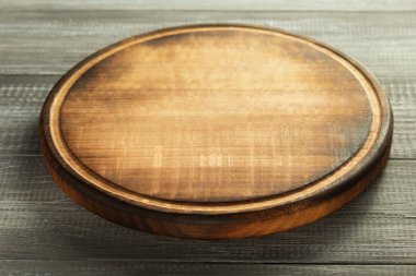 Pizza kesme tahtası, rustik arka plan