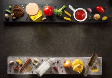 baharat ve bitki masada