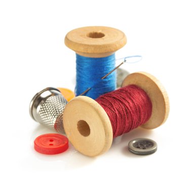 Beyaz dikiş araçları