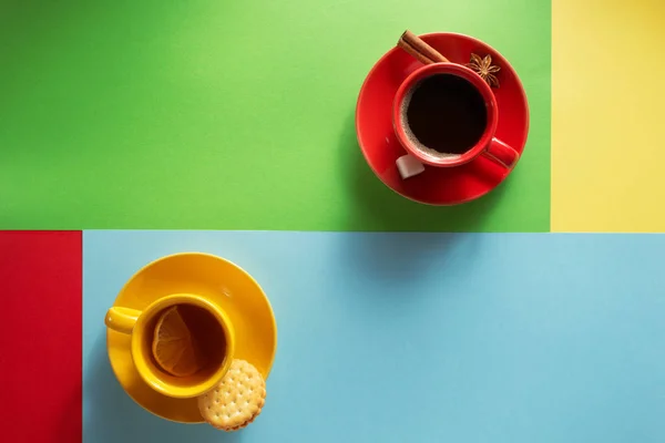 Tazza di caffè e tè — Foto Stock