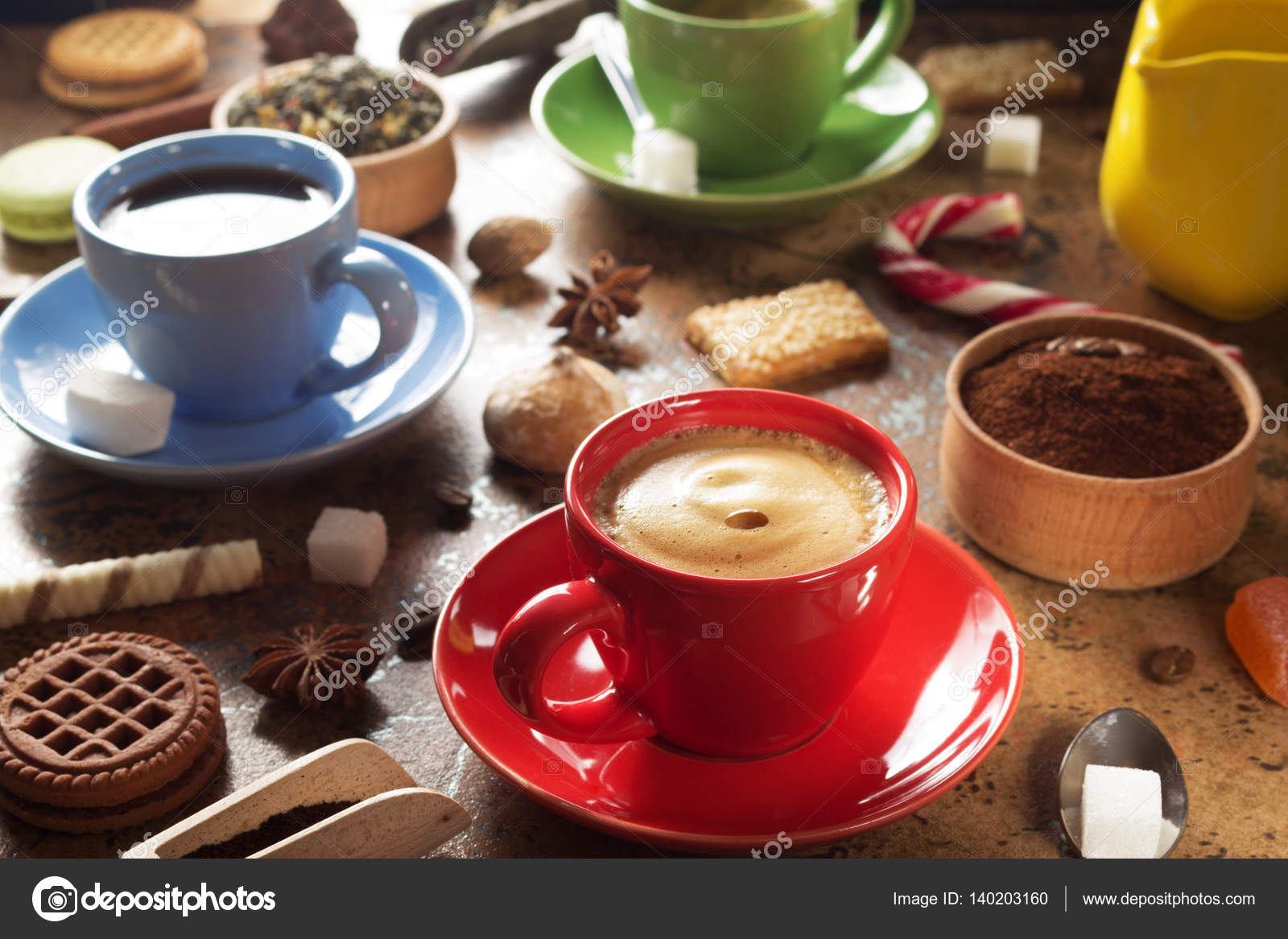 Kahve, çay ve kakao fincan Stok fotoğrafçılık ©seregam Telifsiz