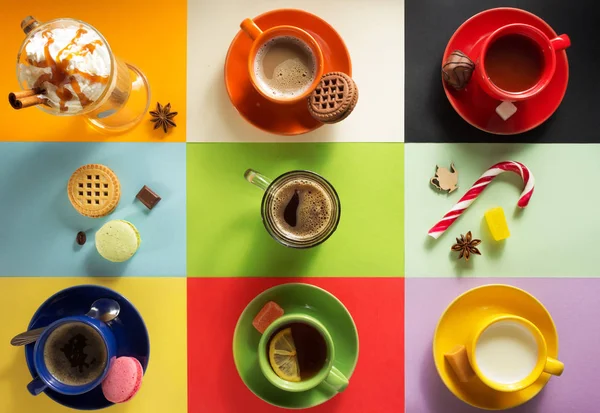 Tazza di caffè, tè e cacao — Foto Stock