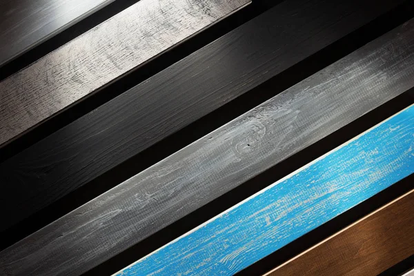 Planche en bois à fond noir — Photo