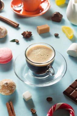 fincan kahve ve çay kağıt üzerinde 