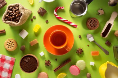 boş fincan kahve yeşil 