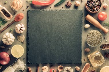 otlar ve Baharatlar, tablo arka planı