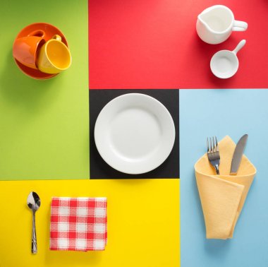 farklı mutfak eşyaları bileşimi