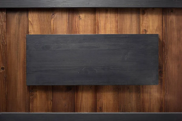 Holzbohlen mit schwarzem Kopierraum — Stockfoto