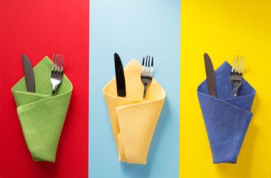 bıçak ve çatal, peçete