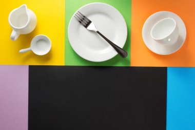 renkli arka plan, mutfak eşyaları