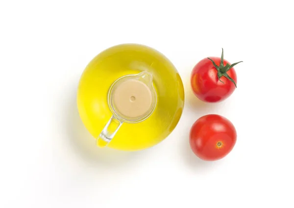 Flasche Öl isoliert bei weiß — Stockfoto