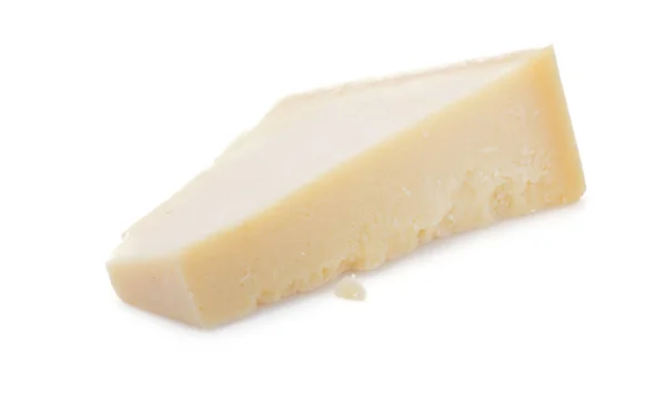 Κομμάτι του τυριού σε άσπρο φόντο — Φωτογραφία Αρχείου