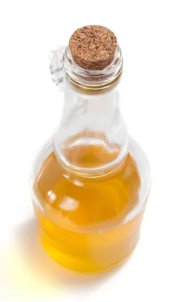 Food oil in bottle on white — Stock Photo, Image