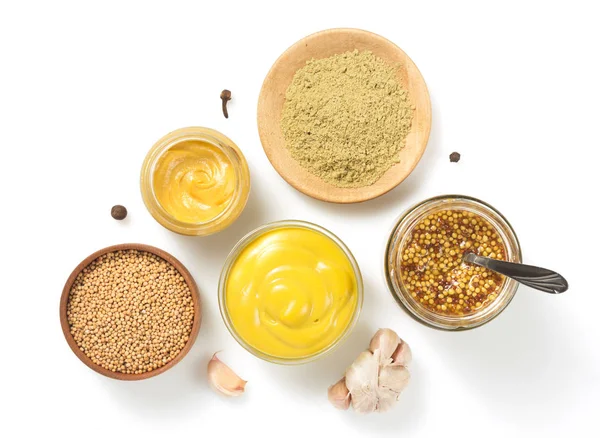 kapta beyaz zemin üzerine hardal sosu