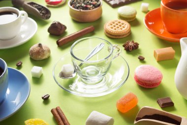 Boş kahve cam Kupası