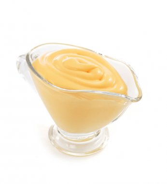 beyaz zemin üzerine mayonez sos