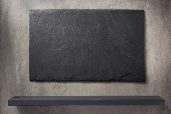 Slate stone and grey wall background Stock Image