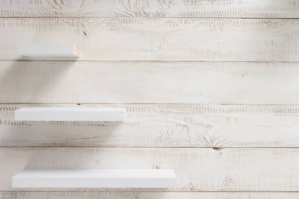 Set of wooden shelves — Stock Photo, Image