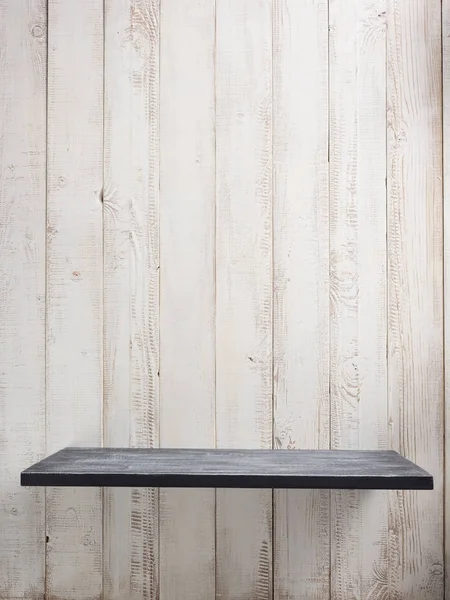 Wooden shelf at white background — Stock Photo, Image